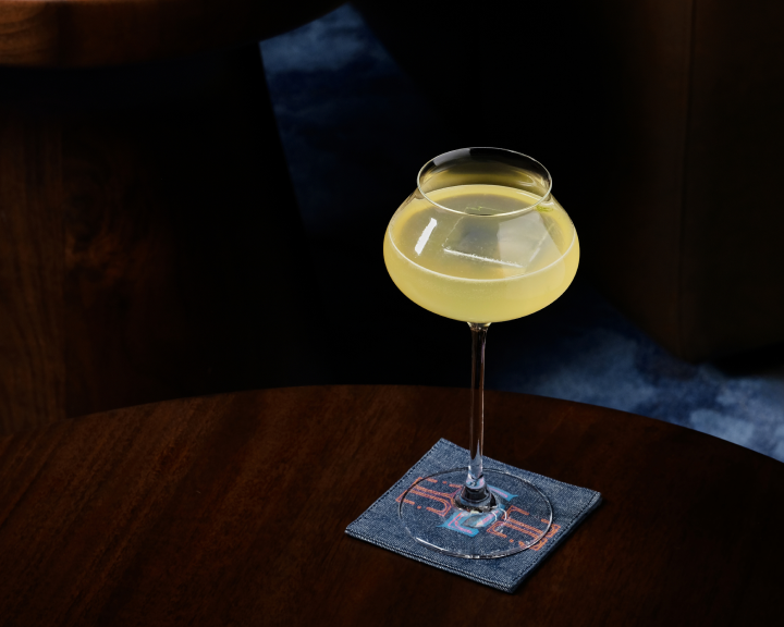 Signature cocktail served at Aouku Japanese cocktail bar in Bali