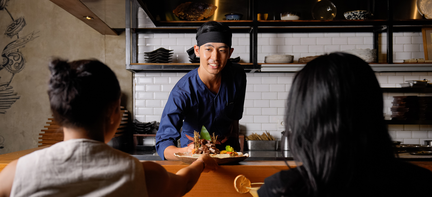 Rayjin Teppanyaki restaurant Bali dining experience